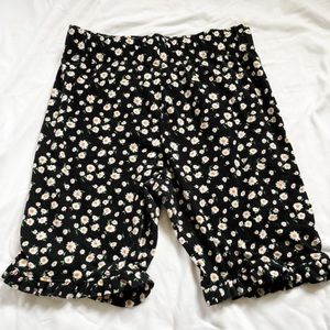 Floral Print Biker Shorts